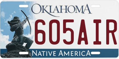 OK license plate 605AIR