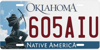 OK license plate 605AIU