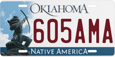 OK license plate 605AMA
