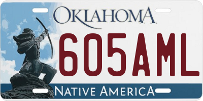 OK license plate 605AML