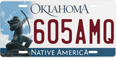 OK license plate 605AMQ