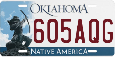 OK license plate 605AQG
