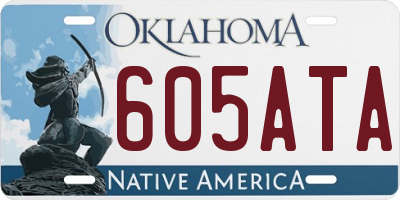 OK license plate 605ATA