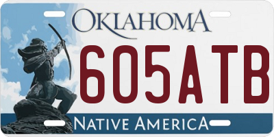 OK license plate 605ATB