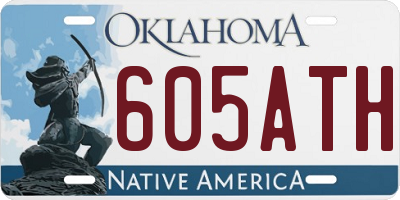 OK license plate 605ATH