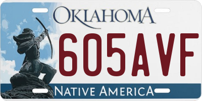 OK license plate 605AVF