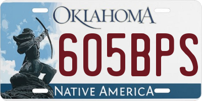 OK license plate 605BPS