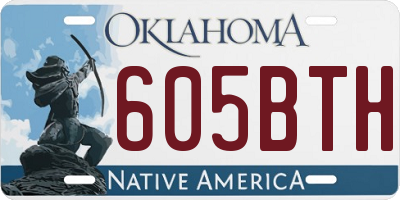 OK license plate 605BTH