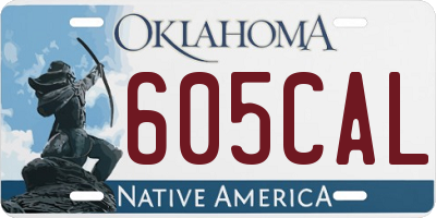 OK license plate 605CAL
