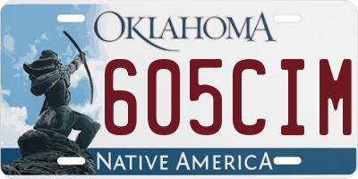 OK license plate 605CIM