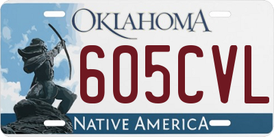 OK license plate 605CVL