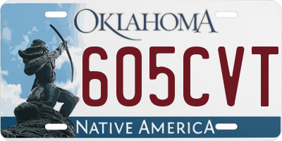 OK license plate 605CVT
