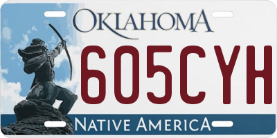 OK license plate 605CYH