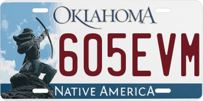 OK license plate 605EVM