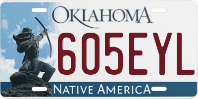 OK license plate 605EYL