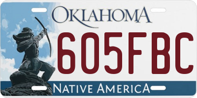 OK license plate 605FBC