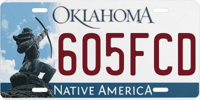 OK license plate 605FCD