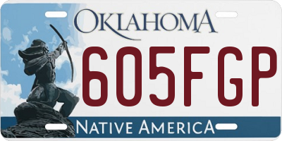 OK license plate 605FGP