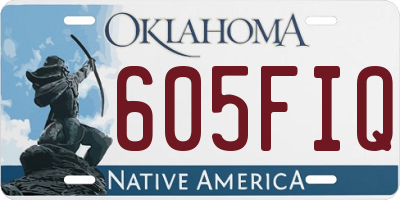 OK license plate 605FIQ