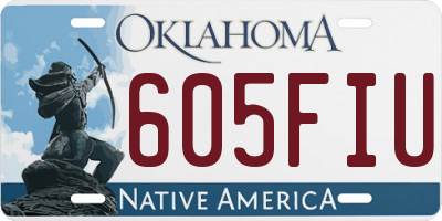 OK license plate 605FIU
