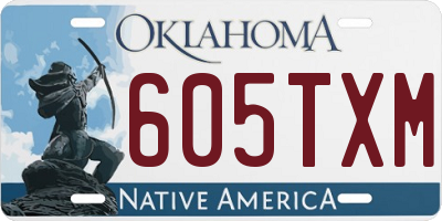 OK license plate 605TXM