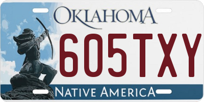 OK license plate 605TXY