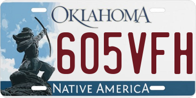 OK license plate 605VFH
