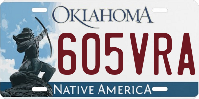 OK license plate 605VRA