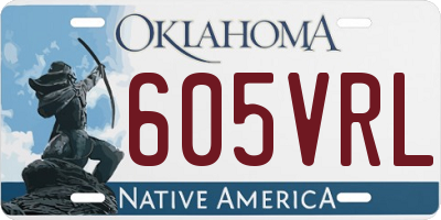 OK license plate 605VRL