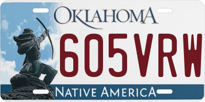 OK license plate 605VRW