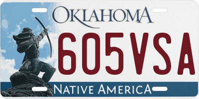 OK license plate 605VSA