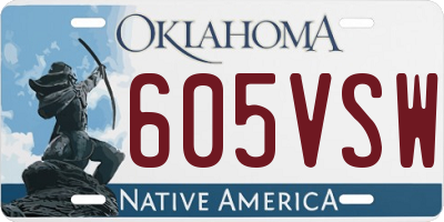 OK license plate 605VSW