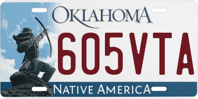 OK license plate 605VTA