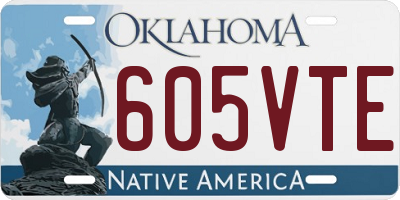 OK license plate 605VTE