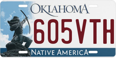 OK license plate 605VTH