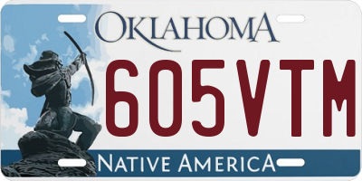 OK license plate 605VTM