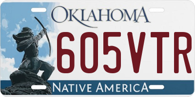 OK license plate 605VTR