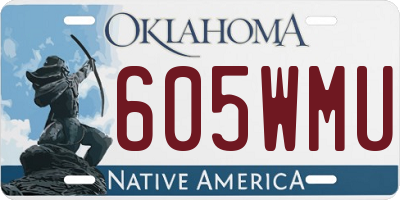 OK license plate 605WMU