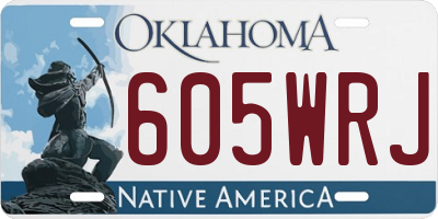 OK license plate 605WRJ