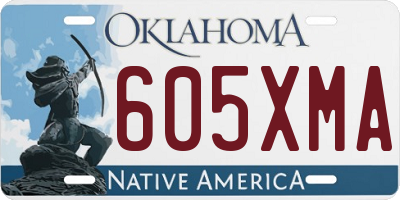 OK license plate 605XMA