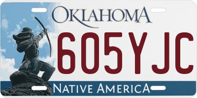 OK license plate 605YJC