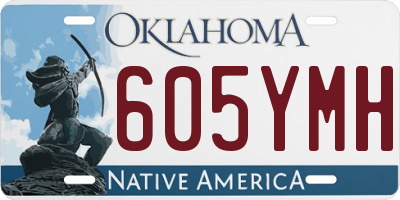 OK license plate 605YMH