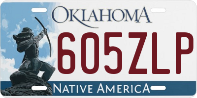 OK license plate 605ZLP