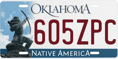 OK license plate 605ZPC