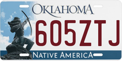 OK license plate 605ZTJ