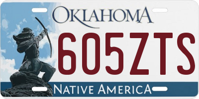 OK license plate 605ZTS