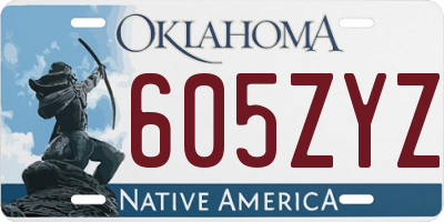 OK license plate 605ZYZ