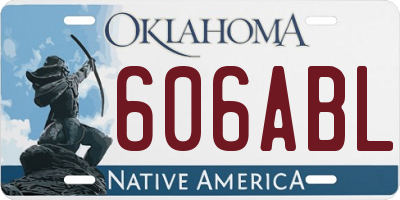 OK license plate 606ABL