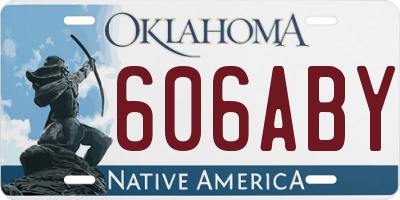 OK license plate 606ABY