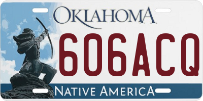OK license plate 606ACQ